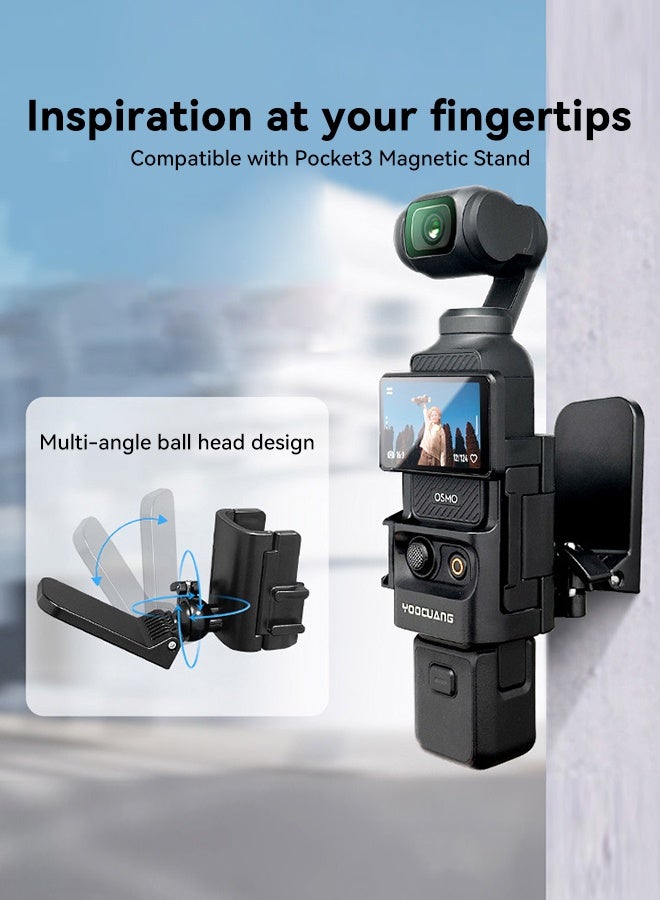 DJI Osmo Pocket 4/ Pocket 3 Multi-Angle Magnetic Quick Release Frame Cage PC 83g, Vlogging Light Mic Mount Accessory - Image 4