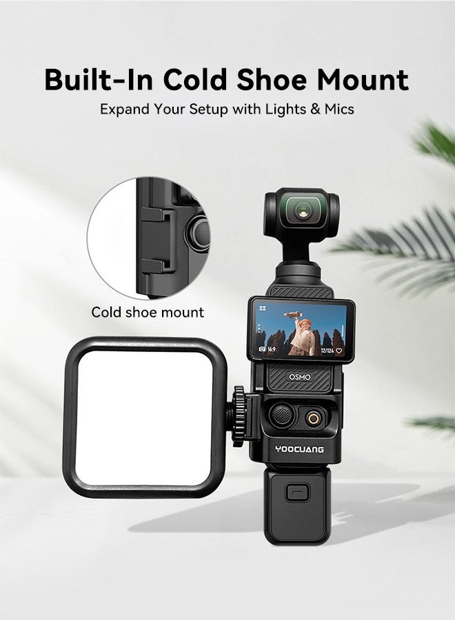 DJI Osmo Pocket 4/ Pocket 3 Multi-Angle Magnetic Quick Release Frame Cage PC 83g, Vlogging Light Mic Mount Accessory - Image 5