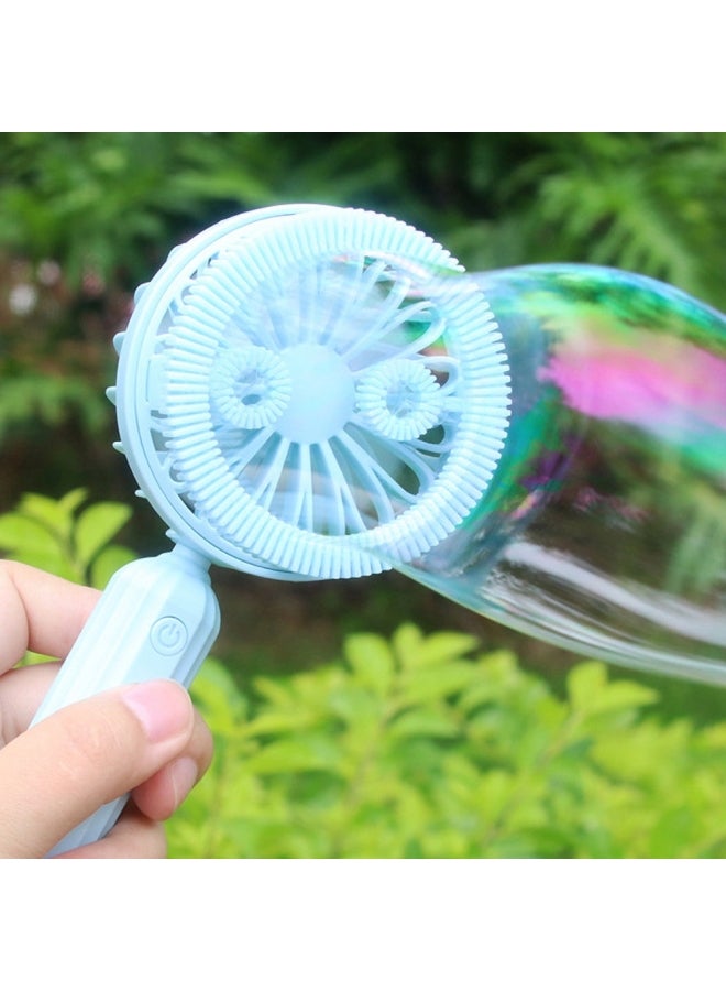 Loquat Handheld Cooling Fan Bubble Blower Toy 9.2*17*6cm - Image 2