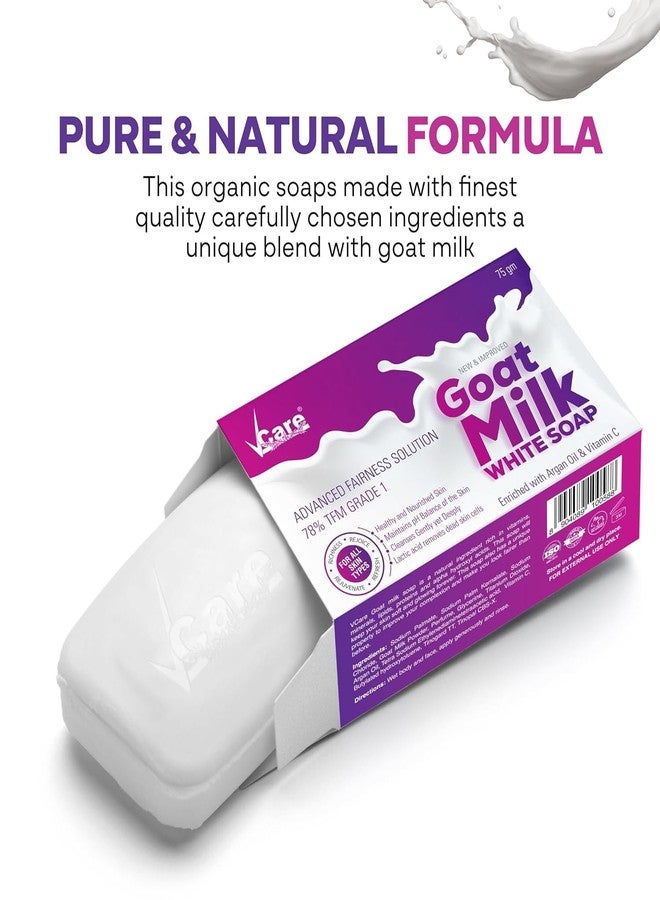 VCare Goat Milk White Soap 75g Pack of 3 & Shikakai Paste 75g Combo | With Argan Oil, Vitamin C & Natural Herbs | Gentle Cleansing & Conditioning Care for Smooth Skin & Healthy Hair - Image 4
