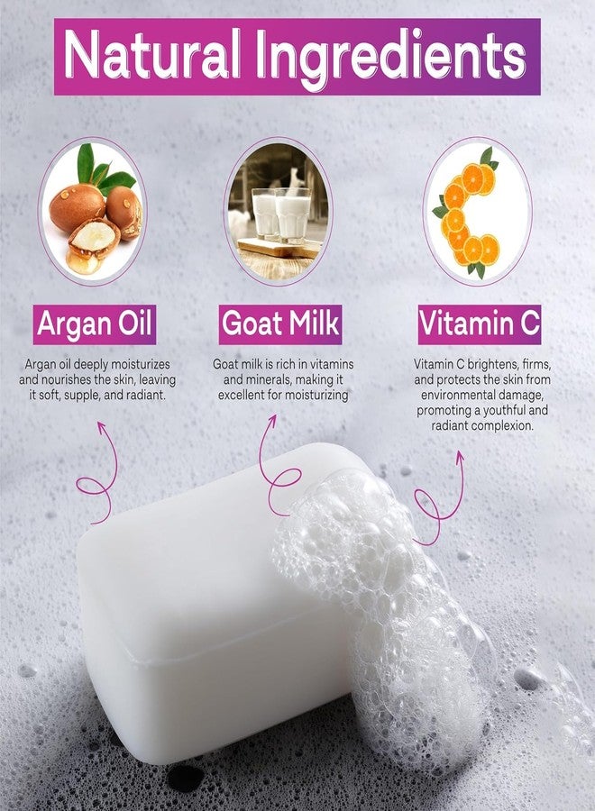 VCare Goat Milk White Soap 75g Pack of 3 & Shikakai Paste 75g Combo | With Argan Oil, Vitamin C & Natural Herbs | Gentle Cleansing & Conditioning Care for Smooth Skin & Healthy Hair - Image 3