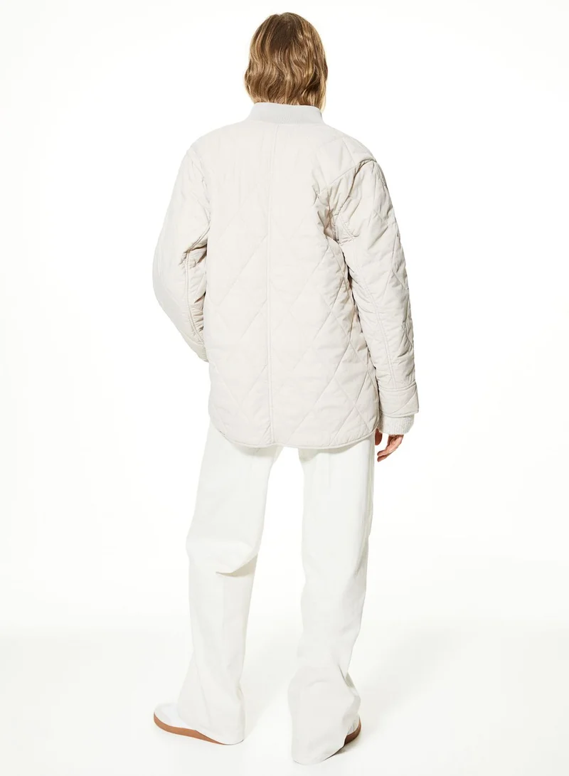 H&M Quilted Button Down Jacket