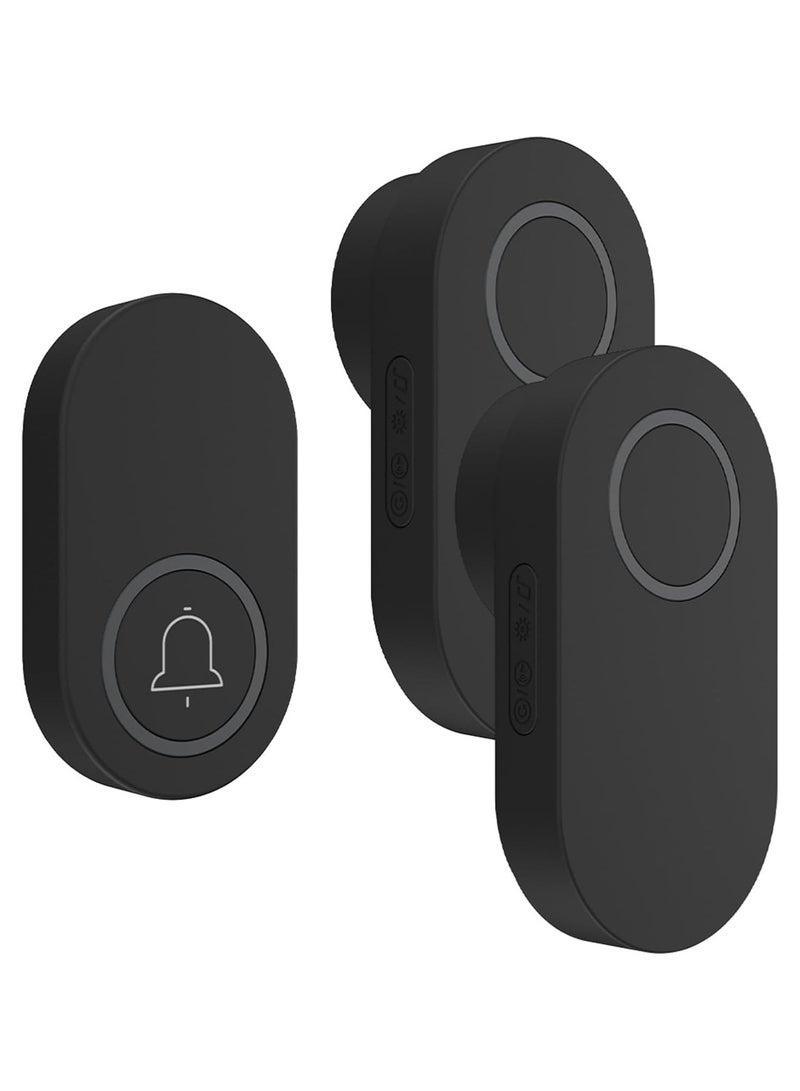 INSIJAM Waterproof Wireless Doorbell with 2 Receivers and 1 Transmitter Over 1000ft Coverage 38 Chimes 3 Levels of Volume Colorful LED Display Plug in Door Chime for Classroom Home Office - Image 1