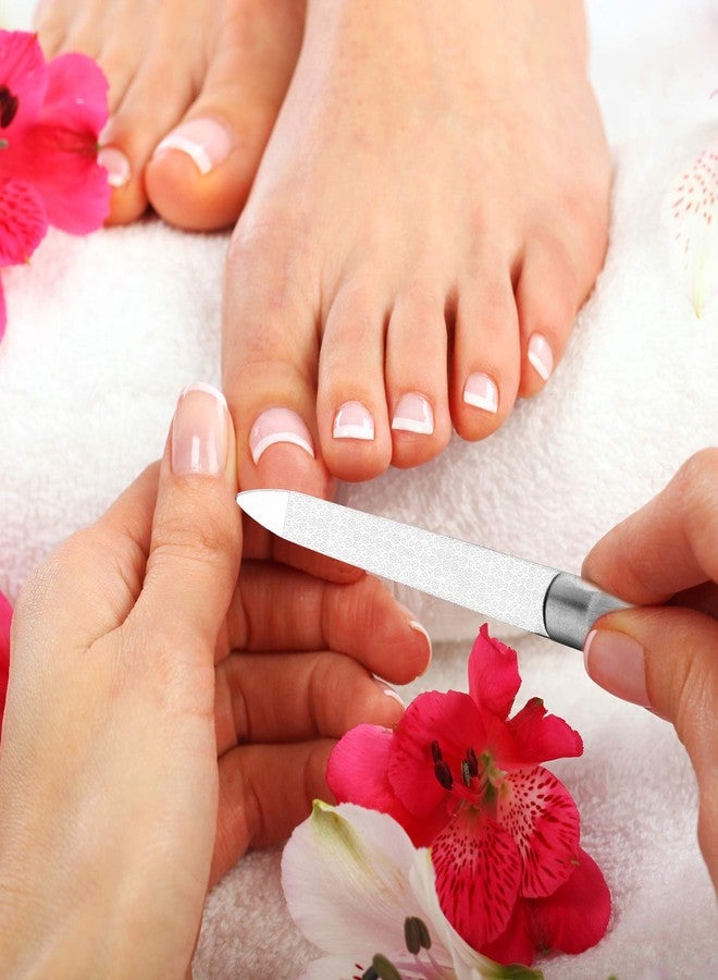 مادر طقم مبارد أظافر من الفولاذ المقاوم للصدأ مكون من 3 قطع مع حافظة جلدية، مبارد أظافر معدنية مزدوجة الجوانب بمقبض مانع للانزلاق للنساء والرجال، أدوات تلميع وتنعيم الأظافر (أسود) - Image 4