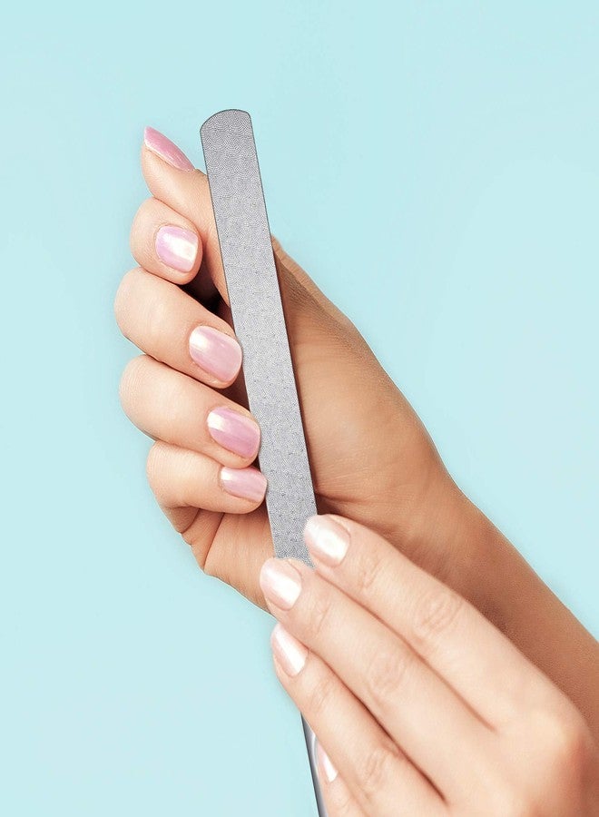 مادر طقم مبارد أظافر من الفولاذ المقاوم للصدأ مكون من 3 قطع مع حافظة جلدية، مبارد أظافر معدنية مزدوجة الجوانب بمقبض مانع للانزلاق للنساء والرجال، أدوات تلميع وتنعيم الأظافر (أسود) - Image 3