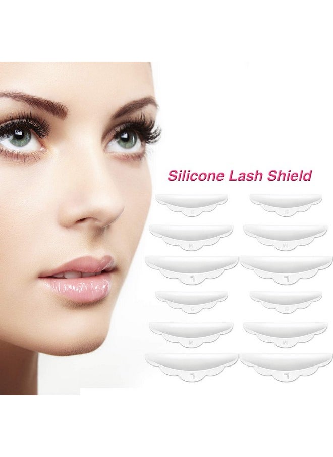 Zhanmai - Silicone Eyelash Perming Tool Set Include 6 Pairs Eyelash Perming Curler Silicone Pad And Lash Y Brush 13 Pieces Totally - Image 1