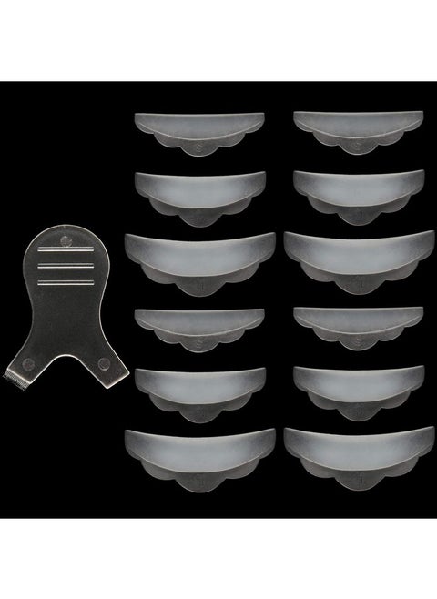 Silicone Eyelash Perming Tool Set Include 6 Pairs Eyelash Perming Curler Silicone Pad And Lash Y Brush 13 Pieces Totally