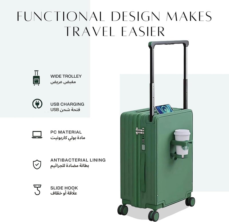 TEREPLUS® 20" Carry-on Luggage with USB Charging - Image 2