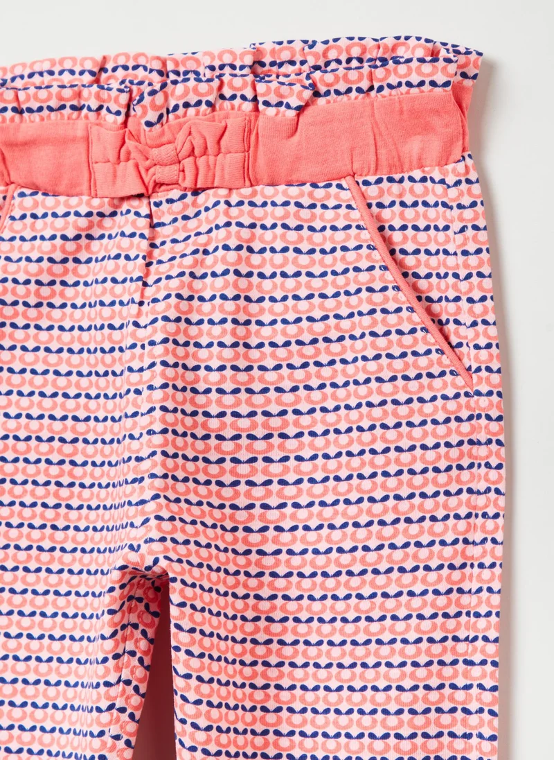 Ovs Jersey trousers with geometric print