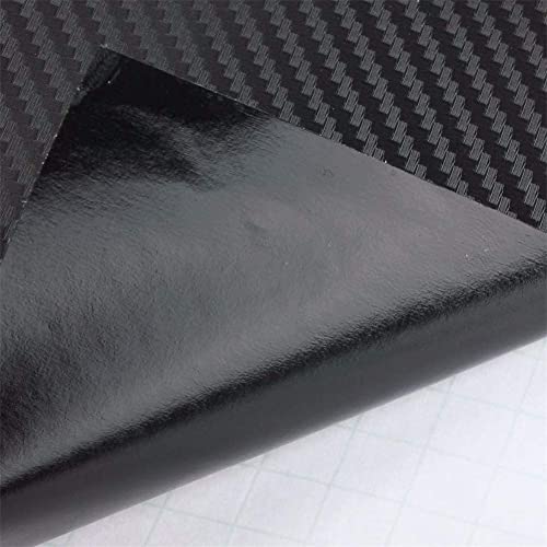 WISDOM 3D Black Carbon Fiber Vinyl Wrap Adhesive Sheet Roll Vinyl Sticker Tape for Cars Auto and Motorcycle DIY, Decoration Crafts (12" x 75) - Image 5