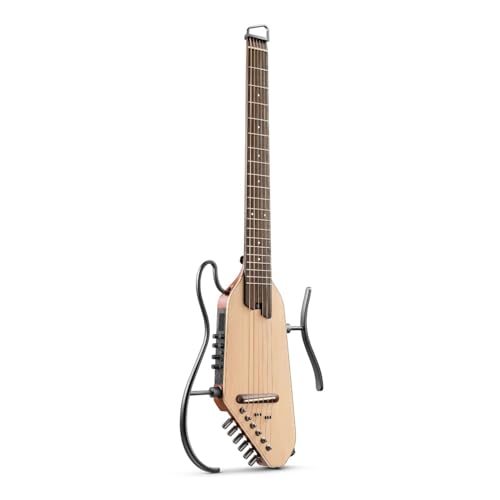 Donner Acoustic Electric Guitar HUSH I PRO Travel Guitar with Multiple Effect Modes Smart Guitarra Kit of Earphone, Gig Bag, Strap, Charging Cable - Image 1