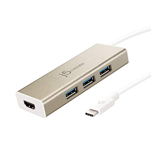 j5create USB 31 Type C to 3 USB 30 Hub with 4K HDMI Port JCH451 - Image 1
