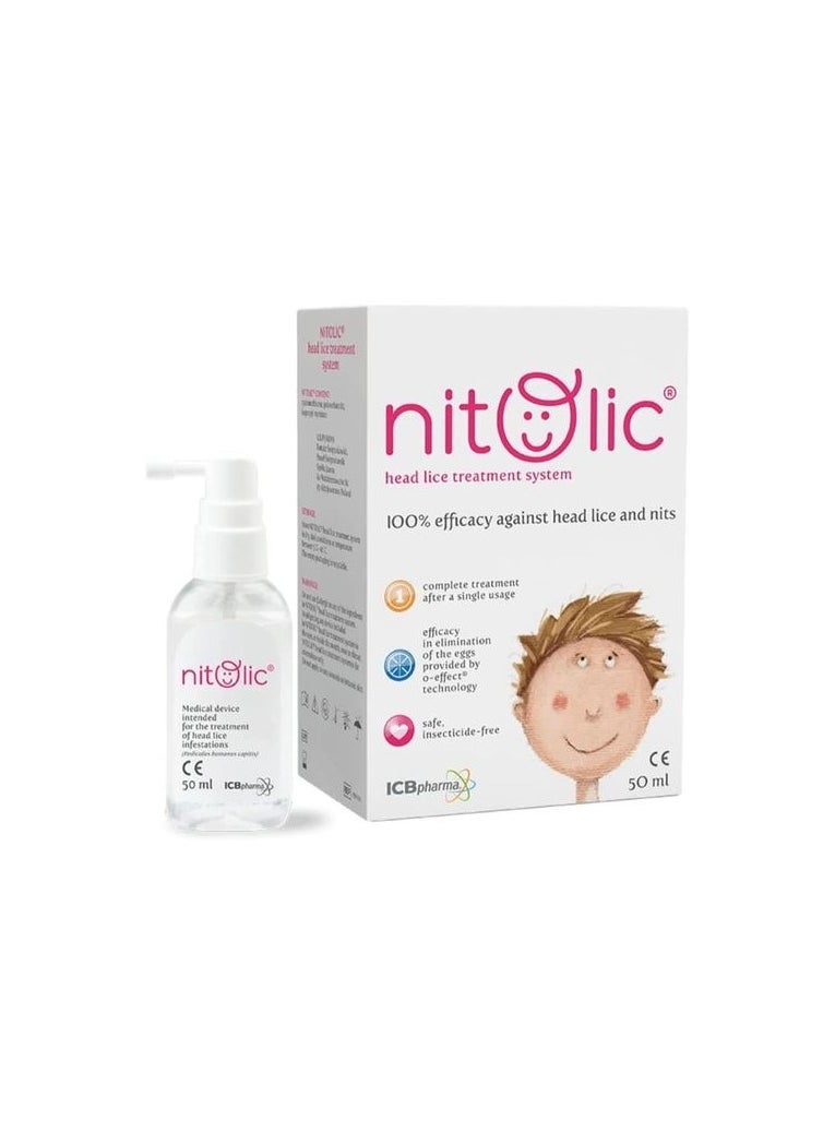 Nitolic head lice treatment system, 50ml  - Image 2