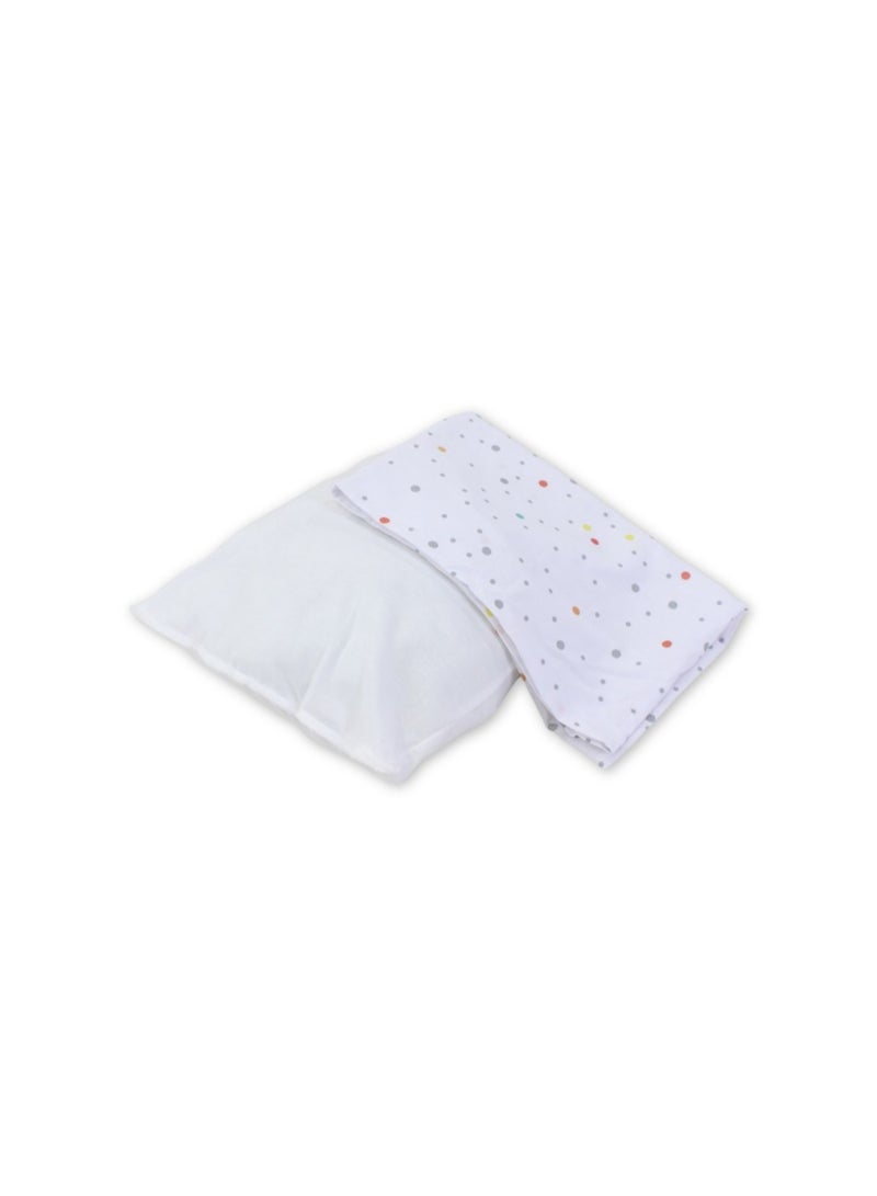 Berceau Cotton Baby Pillow + Pillowcase – White - Image 3