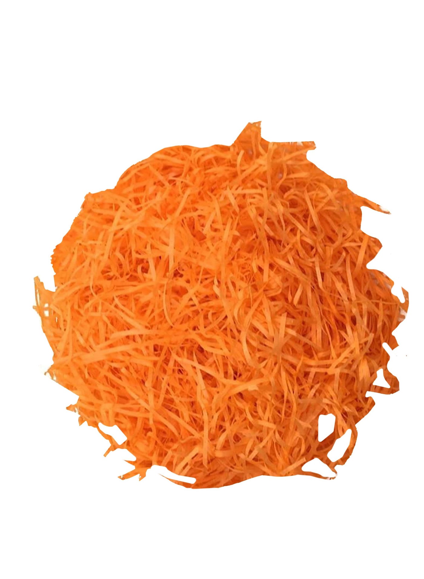 MARKQ Crinkle Cut Shredded Paper Filler for Gift Wrapping Hamper/Basket Filling Packing Supplies (Orange)