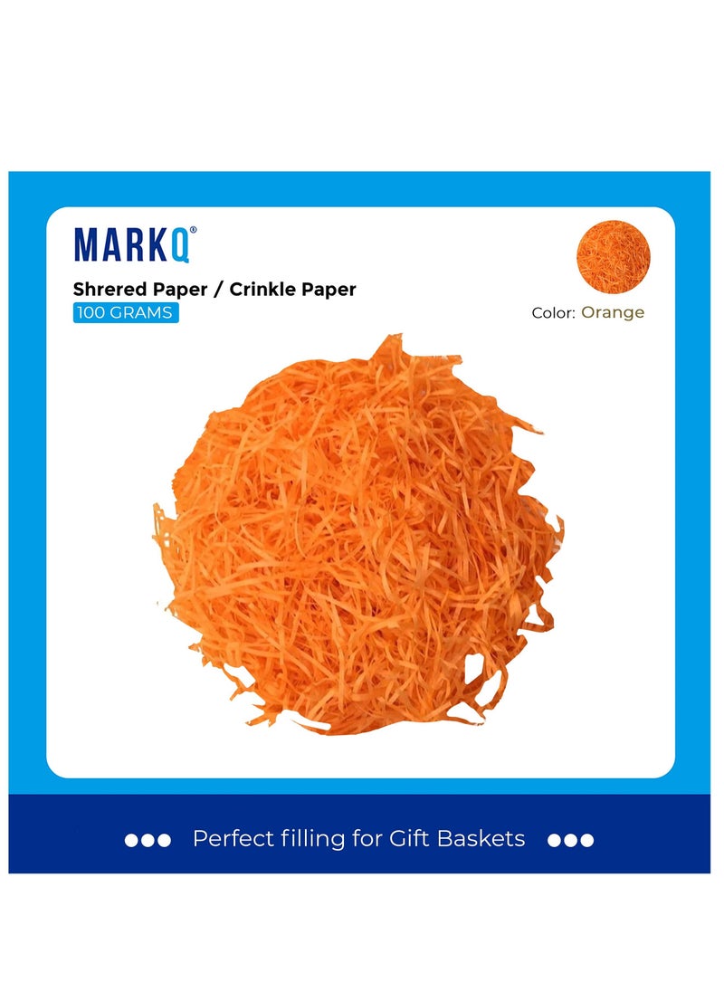 مارك Crinkle Cut Shredded Paper Filler for Gift Wrapping Hamper/Basket Filling, Packing Supplies (Orange)  - Image 2