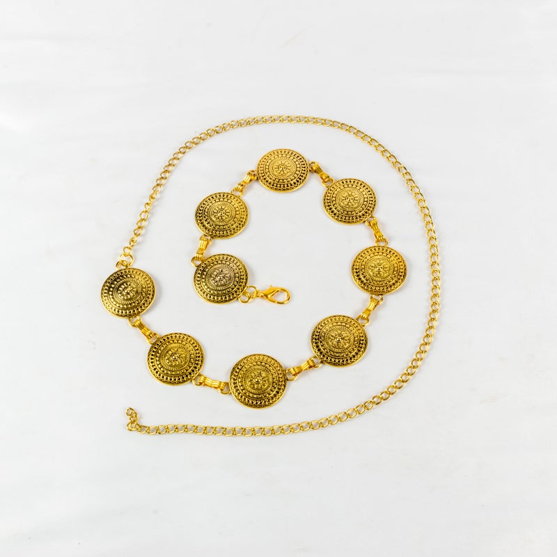 ذا بلاك بيرل اكسسوريز حزام معدن حريمي ذهبي - Image 1