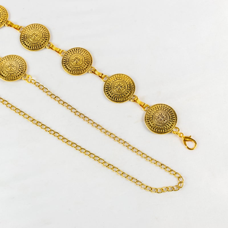 ذا بلاك بيرل اكسسوريز حزام معدن حريمي ذهبي - Image 2