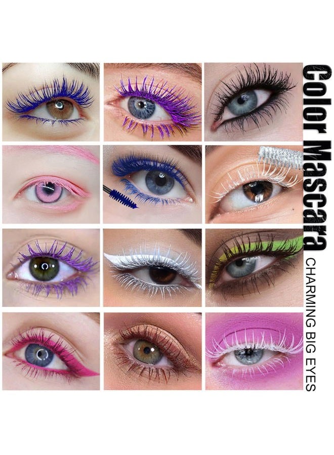 Alisesun 6 Pcs Colored Waterproof Mascara Set, Rainbow Color Fiber Mascara Long Lasting Thick Mascara No Clumping Masacara Natural Hypoallergenic Colored Makeup - Image 5