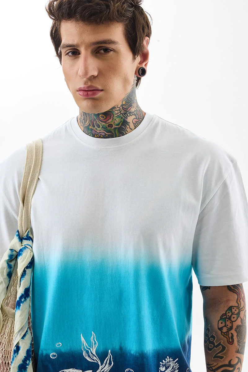 Snitch  100% Cotton Ombre Oversized T-Shirt for Men | Best Price UAE