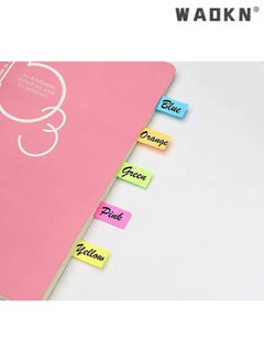 WAOKN Sticky Notes, Pocket Size Spiral Sticky Note Pad, Assorted Primary Colors, Paper Sticky Note Set with Spiral Binding (125 sticky notes + 125 color strips)  - Image 4