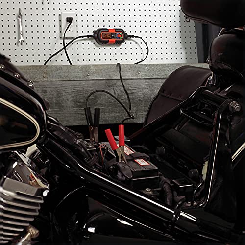 BLACK+DECKER BM3B Fully Automatic 6V/12V Battery Charger/Maintainer with Cable Clamps and O-Ring Terminals, Multi, 1.5 Amp - Image 2