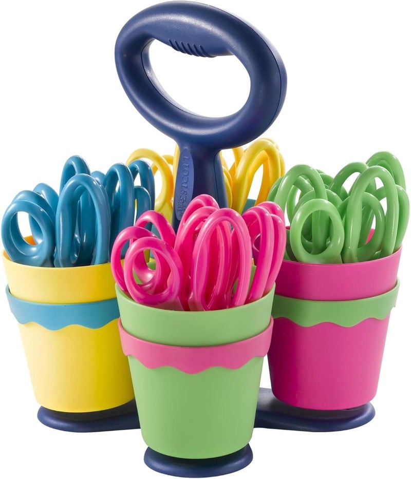 Westcott Westcott School Scissor Caddy and 5Inch Blunt Safety Scissors for Kids Assorted 24 Pack 14756 - Image 1