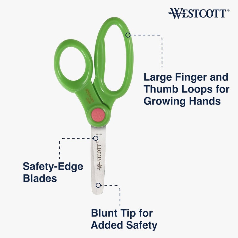 Westcott Westcott School Scissor Caddy and 5Inch Blunt Safety Scissors for Kids Assorted 24 Pack 14756 - Image 4