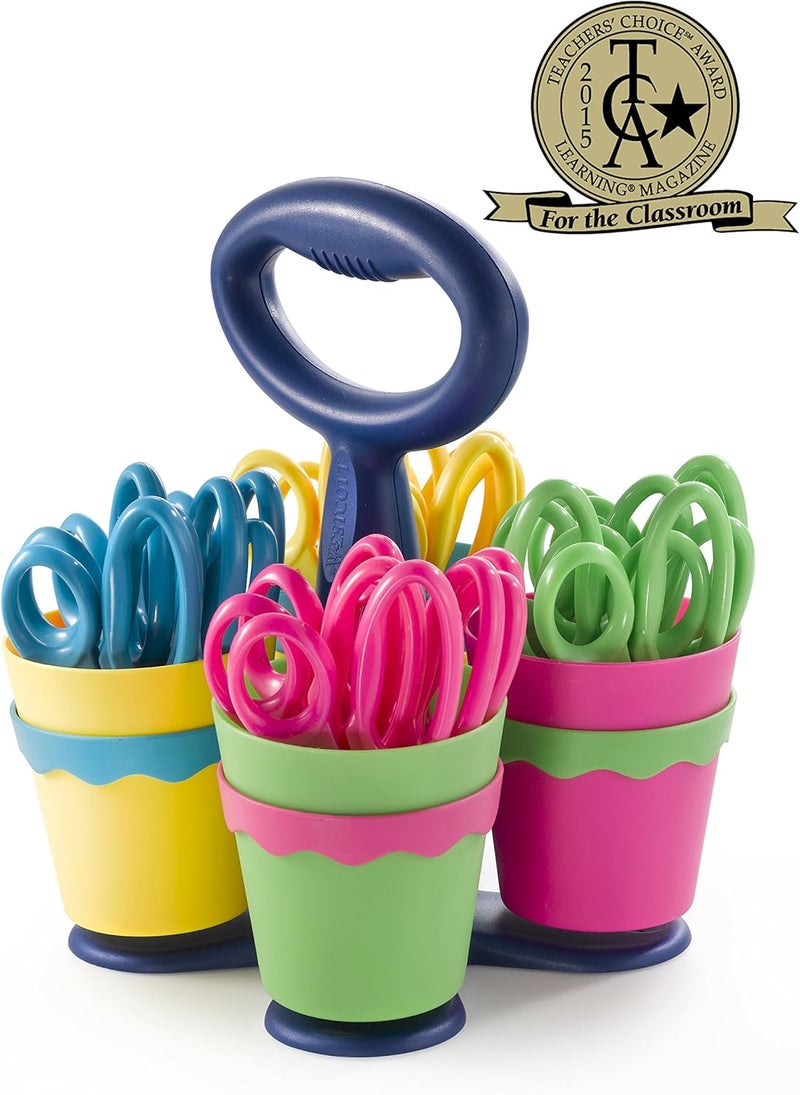 Westcott Westcott School Scissor Caddy and 5Inch Blunt Safety Scissors for Kids Assorted 24 Pack 14756 - Image 3