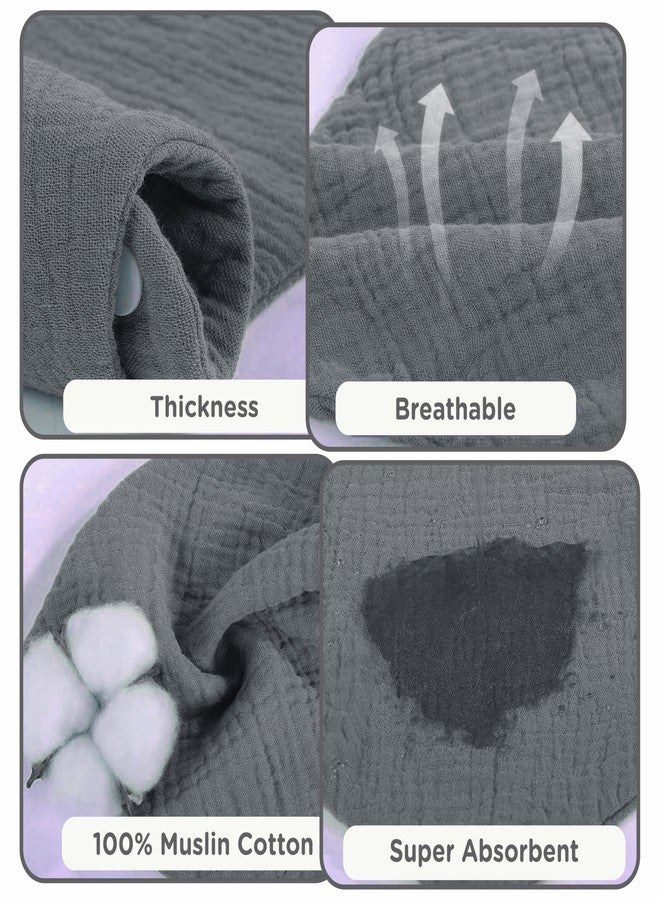 موذرلي مريلة ماذرلي للأطفال من عمر 0 إلى 6 أشهر - مريلة أطفال من الموسلين الناعم، مرايل قابلة للتعديل وماصة للأطفال حديثي الولادة حتى عمر 12 شهرًا للأولاد والبنات (متعددة الألوان، عبوة من 5 قطع) - Image 5