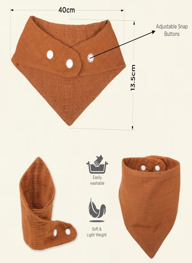 موذرلي مريلة ماذرلي للأطفال من عمر 0 إلى 6 أشهر - مريلة أطفال من الموسلين الناعم، مرايل قابلة للتعديل وماصة للأطفال حديثي الولادة حتى عمر 12 شهرًا للأولاد والبنات (متعددة الألوان، عبوة من 5 قطع) - Image 2