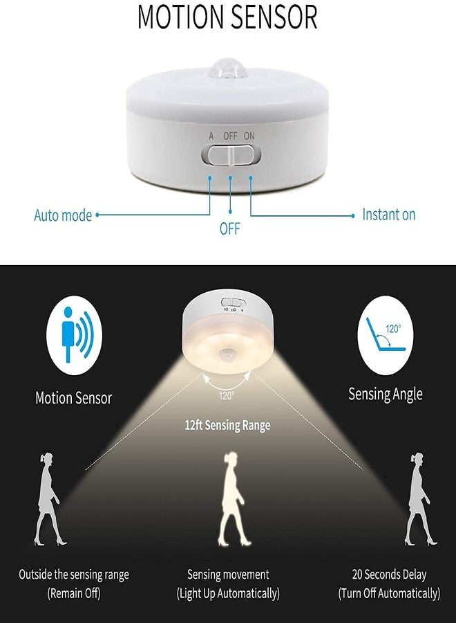 EVALUEMART USB Rechargeable Operated LED Motion Sensor Wireless Wall Night Light (White Light) Stick Lamp Night Light for Entrance, Hallway, Basement, Garage, Bathroom, Closet, Pack of 1 - Image 2