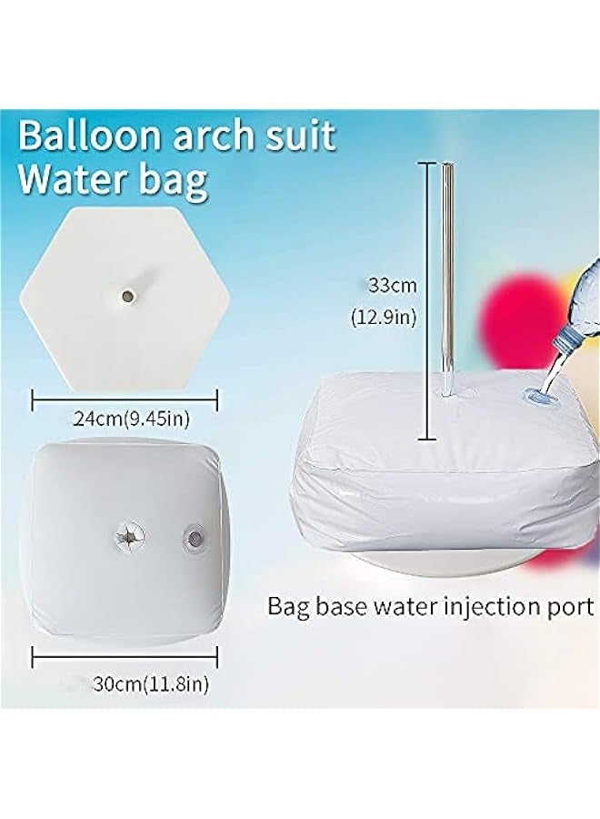 دوركو مجموعة قوس البالونات مع مضخة قاعدة - 83 قطعة شريط بالونات، اكليل البالونات وحوامل عمود بالونات كبيرة قابلة للتعديل بعرض 10 قدم - Image 4