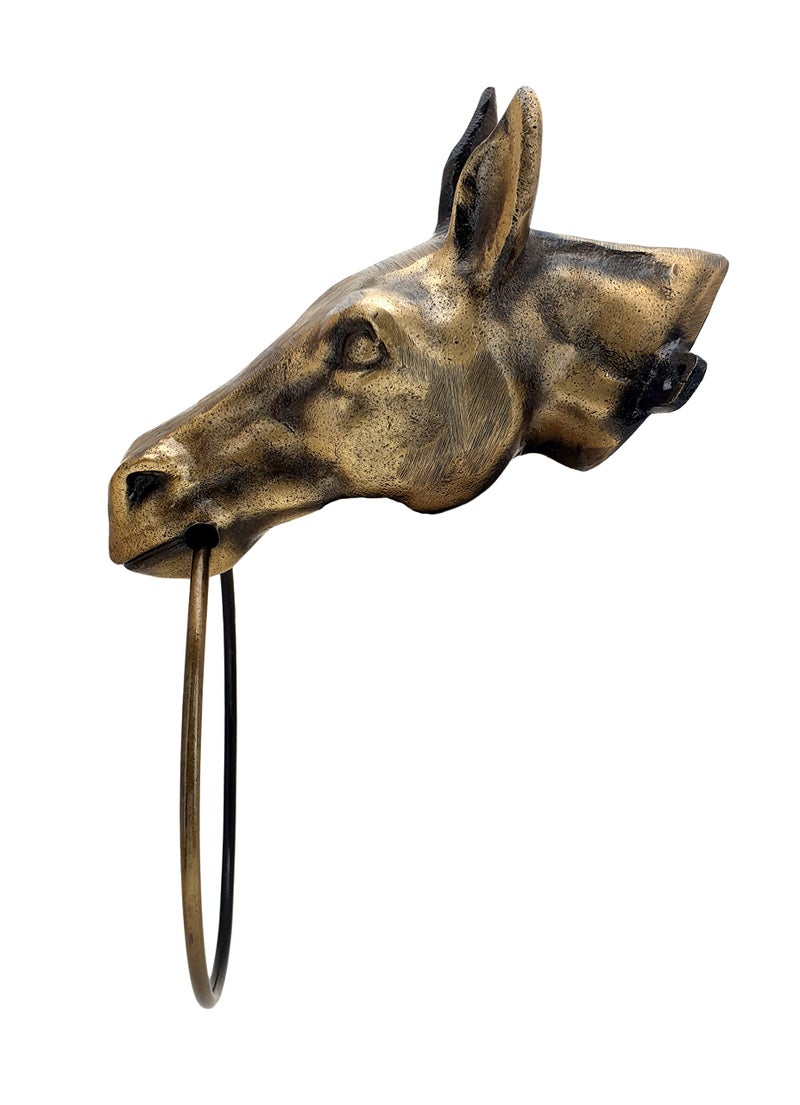 Two Moustaches Horse Head Design Antique Finshed Towel Hanger, Towel Hangers for Home, Standard, Pack of 1 - Image 3