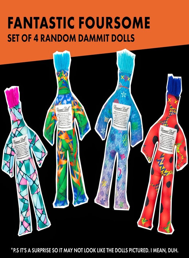 Dammit Doll - Funny Stress Relief Gag Gift, Random Color - for Anger & Frustration Relief - White Elephant or Emotional Support Doll for Adults & Women - 4 Count - Image 3