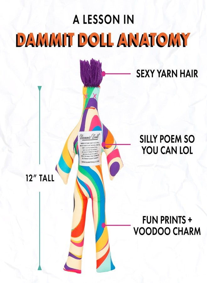 Dammit Doll - Funny Stress Relief Gag Gift, Random Color - for Anger & Frustration Relief - White Elephant or Emotional Support Doll for Adults & Women - 4 Count - Image 5