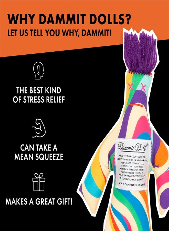 Dammit Doll - Funny Stress Relief Gag Gift, Random Color - for Anger & Frustration Relief - White Elephant or Emotional Support Doll for Adults & Women - 4 Count - Image 4