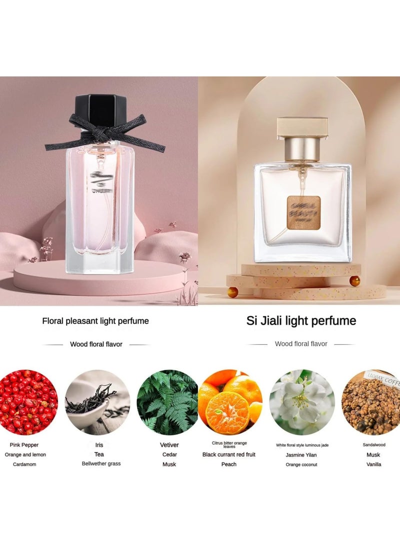 طقم هدايا عطر للنساء، 4 قطع طقم عطر هدايا العطلات لها، عطر زهور منعش طويل الأمد، طقم عطر للسيدات للمواعدة، عيد الميلاد، هدية لصديقة، أو دو بارفان للنساء - Image 3