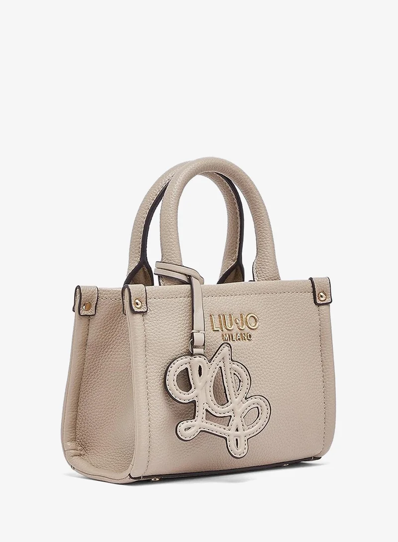 ليو جو Mini bag with jacquard shoulder strap