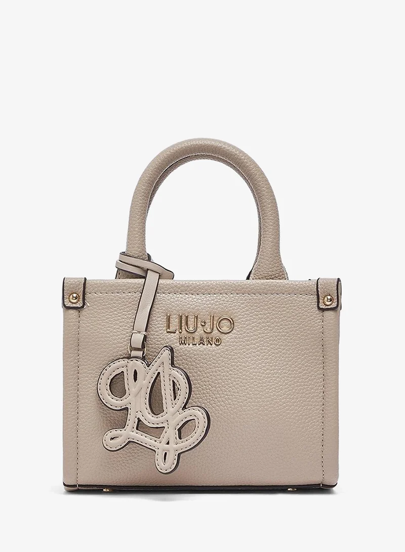 ليو جو Mini bag with jacquard shoulder strap