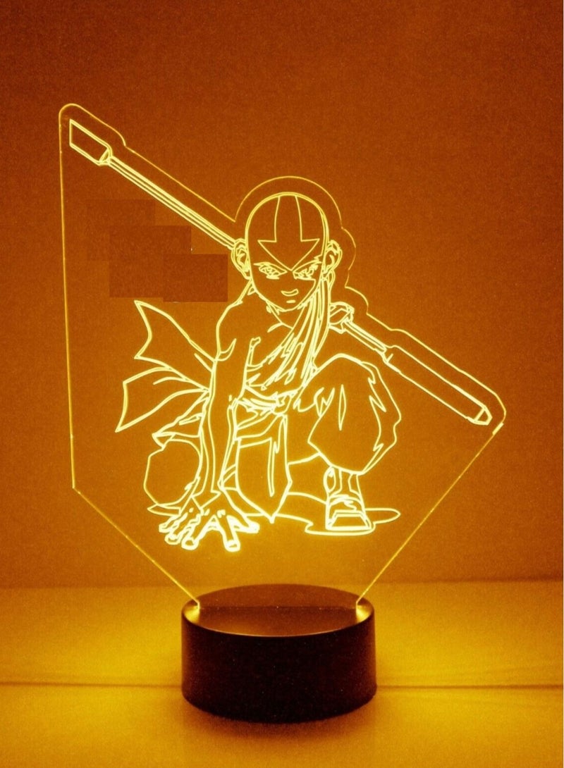 althiqahkey Aang Avatar the Last Airbender LED Night Light Lamp with Remote Control - Image 1