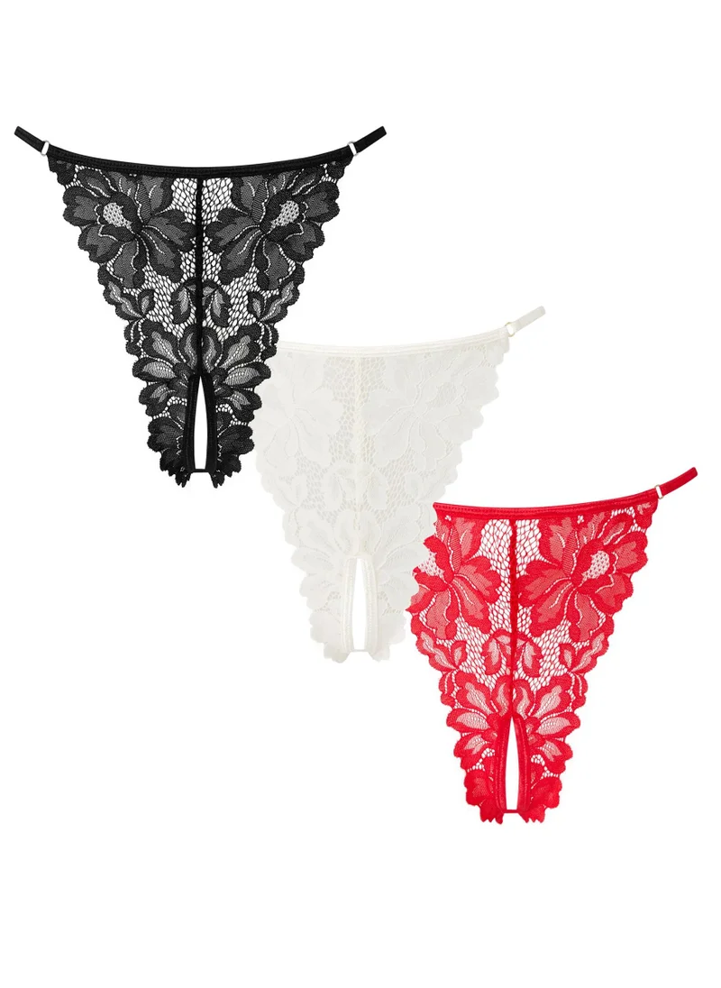Ann Summers Multi Ann Summers Confession Crotchless String 3 Pack for Women | Best Price UAE