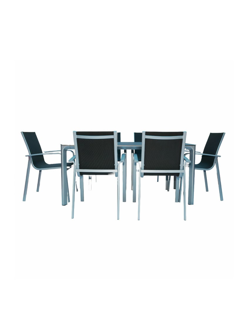 Swin Furniture Swin Elegant Outdoor Aluminum Alloy  6-Seater Outdoor Lounge Dining Set for Garden Balcony Terrace and Patio  - Image 2