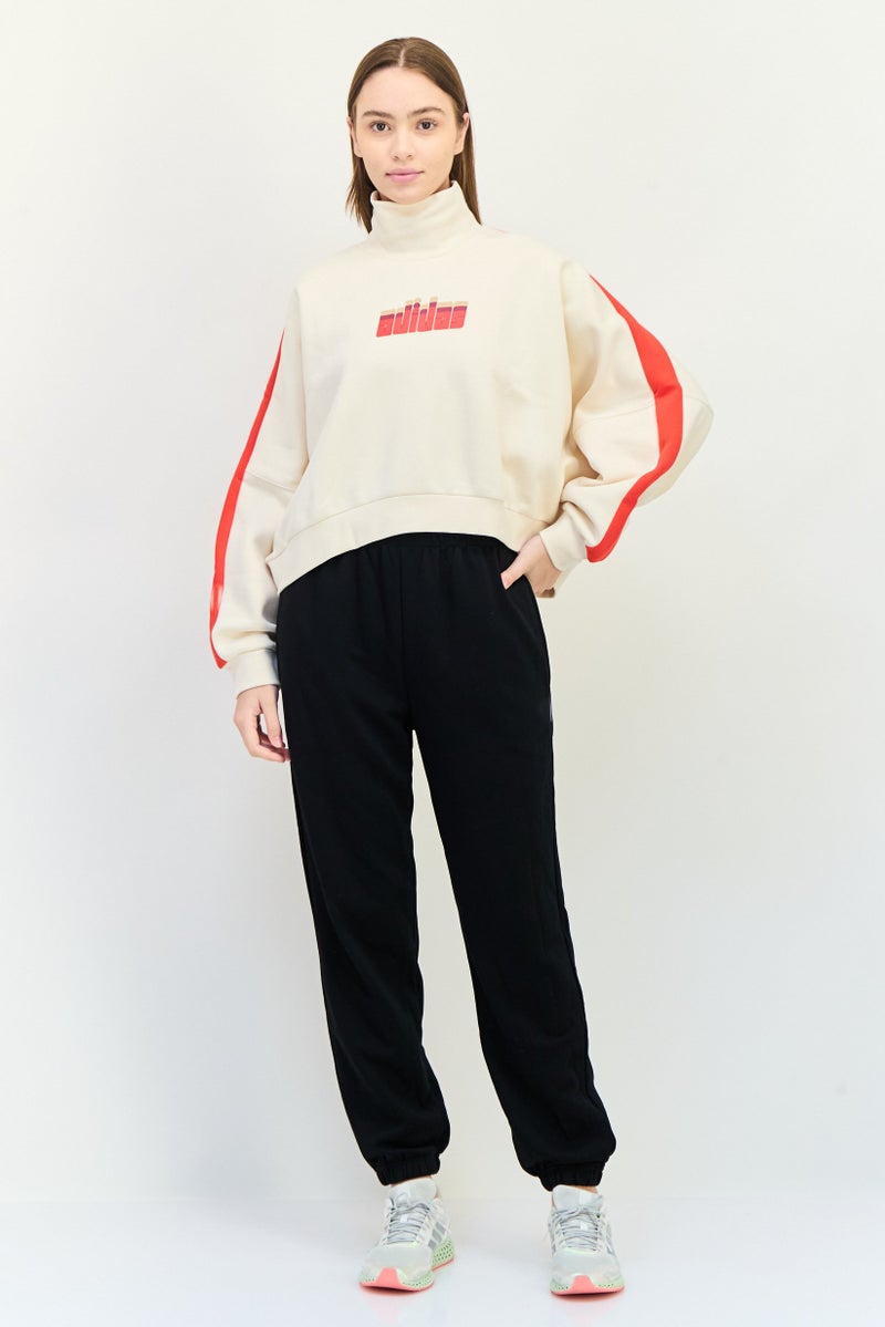 adidas Originals Women Sportswear Fit Long Sleeve Outdoor Sweatshirt, Ivory  - Image 4