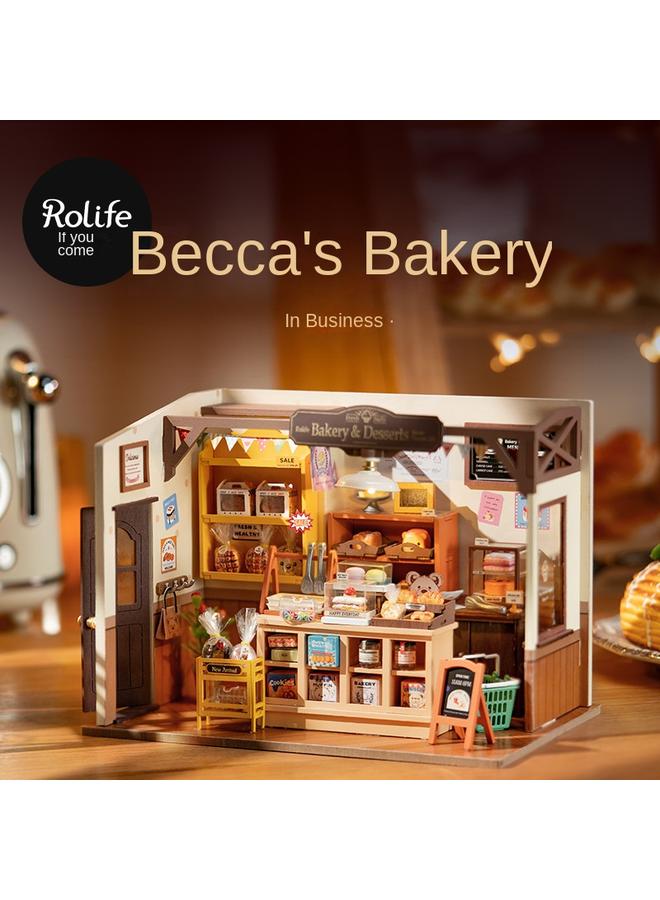 Bluejw If You Come To Becca's Bakery Hand-assembled Diy Cabin Art House Three-dimensional Architectural Model For Girlfriend Gifts - Image 2