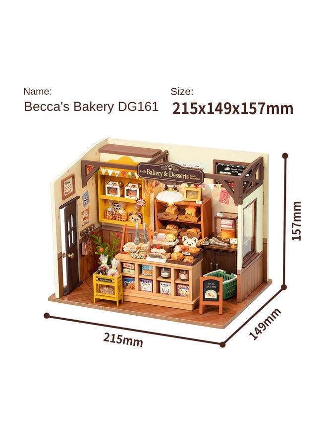 Bluejw If You Come To Becca's Bakery Hand-assembled Diy Cabin Art House Three-dimensional Architectural Model For Girlfriend Gifts - Image 1
