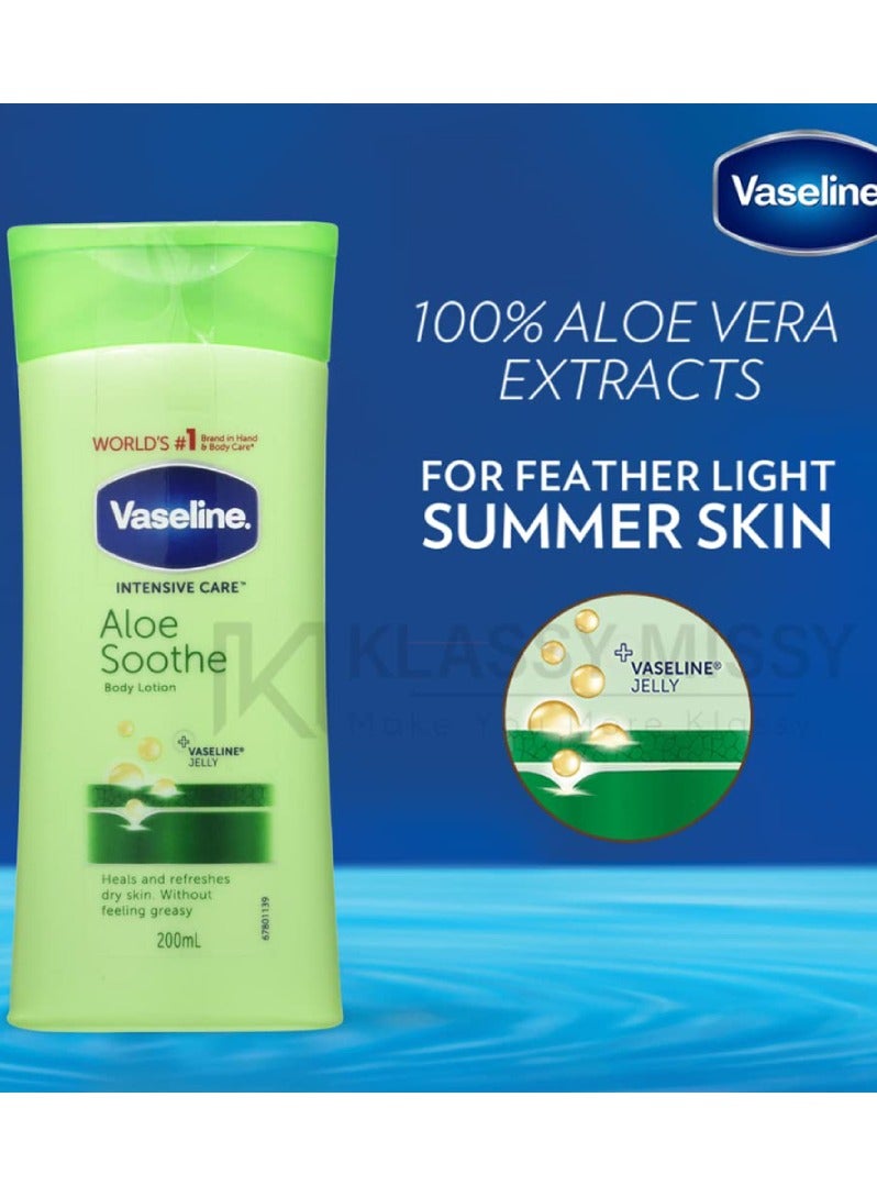 Vaseline Intensive Care Aloe Soothe Body Lotion 200ml - Image 3