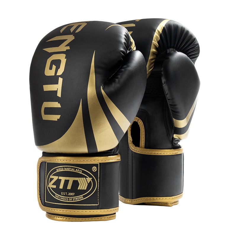 ZTTY Adult Boxing Gloves Training Sparring PU Leather Protective Gear Anti-Tear Rubber Foam Inner Liner