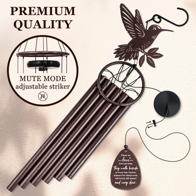 SteadStyle Memorial Wind Chimes for Loss of Loved One, Hummingbird Wind Chimes,Sympathy Gifts for Loss of Loved One, Bereavement Gifts Idea,Home Decor Outdoor Garden Patio (37 in) (Those We) - Image 2