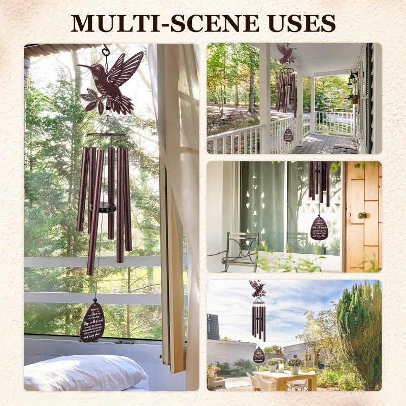 SteadStyle Memorial Wind Chimes for Loss of Loved One, Hummingbird Wind Chimes,Sympathy Gifts for Loss of Loved One, Bereavement Gifts Idea,Home Decor Outdoor Garden Patio (37 in) (Those We) - Image 5